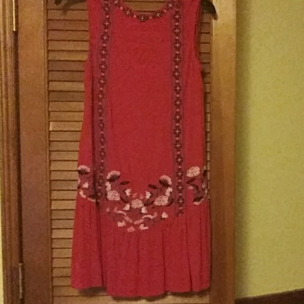 Red bohemian dress